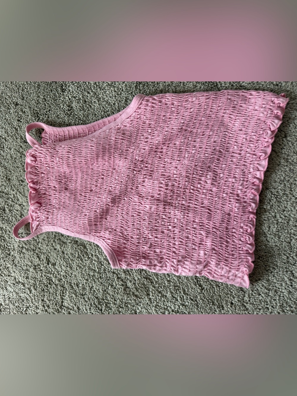 Women’s Pink Smocked Tank